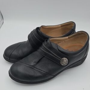 Finn Comfort Napap Black Leather Clogs Shoes  Shoes US 9.5 UK 7